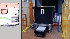 Ingen medarbejdere behøver længere hente en container og bortskaffe pappet selv. Opgaven udføres af en robot, et kontrolsystem og en tip-container.