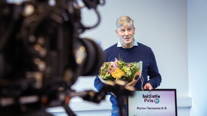 Martin Ladegaard, ejer af Marlon Tørmørtel A/S i Brædstrup, som vinder DI’s Initiativpris 2021. Foto: Anders Bach