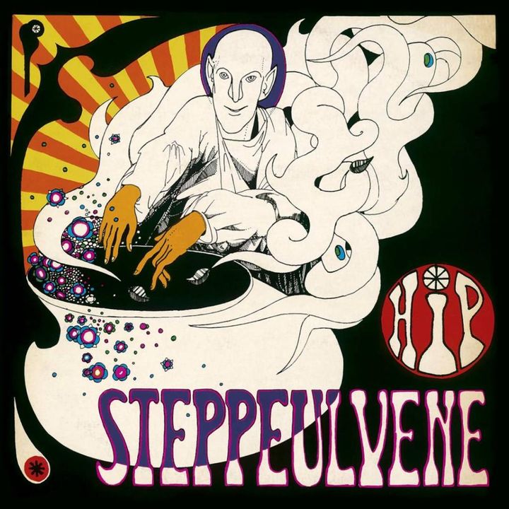 Flere af numrene fra Steppeulvenes album HIP vil kunne opleves live, når det ikoniske band spiller på RAGNAROCKs første Dunhammeraften. Artwork/albumcover: Anders Bull Clausen.