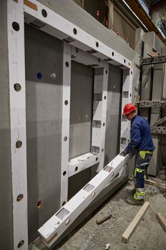 Efter brug fjernes papudsparingerne og kan indgå i en ny livscyklus. Foto: Fårup Betonindustri.