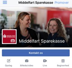 Middelfart Sparekasse har 11.684 følgere på Facebook. Sættes antallet af følgere i forhold til det samlede antal kunder, er det et af de største antal følgere blandt de danske pengeinstitutter.