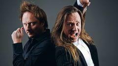 Fremtidsforsker Thomas Geuken og Jesper Binzer fra D-A-D i talkshowet om Rock'n'Roll Business