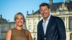 Natasja Crone og Morten Ankerdal er værter på 'Kroning af kong Charles'. (Foto: Per Arnesen/TV 2)