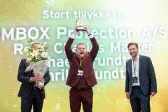 Imbox Protection ved René Charles Marker, Michael Grundtvig og Henrik Grundtvig er den regionale vinder i Midtjylland af EY Entrepreneur Of The Year 2021. Foto: Bo Amstrup/Ritzau Scanpix