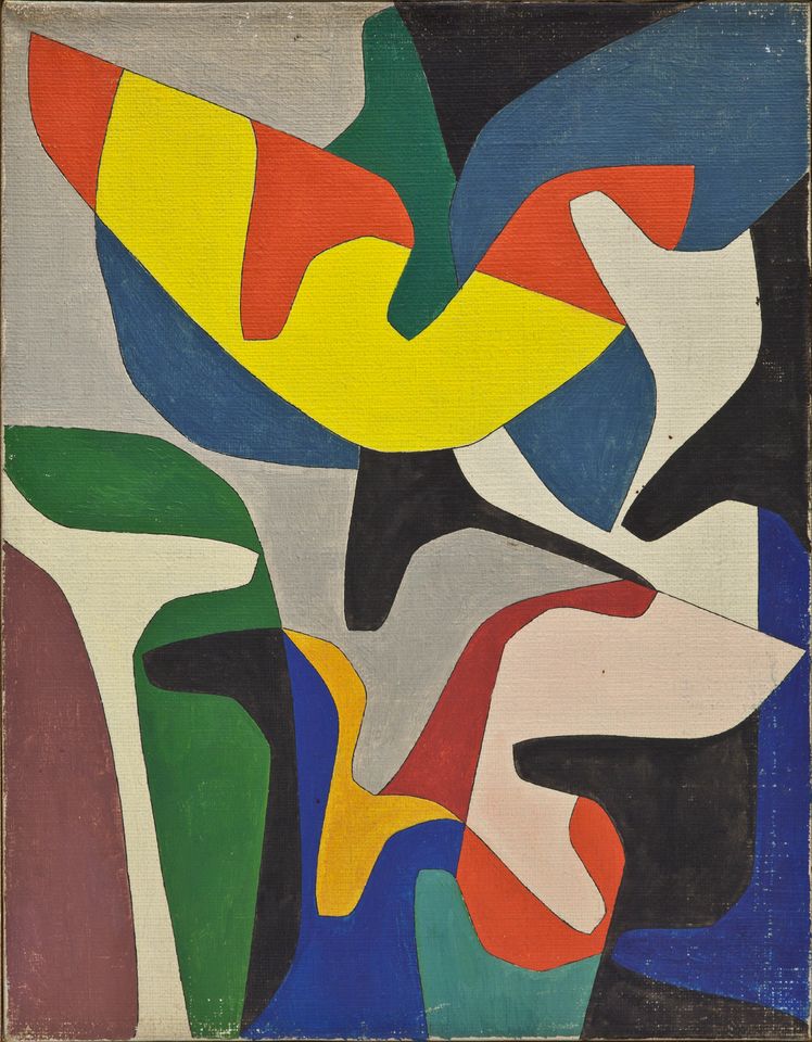 Richard Winther, Billede med standardiserede proportioner, 1949. Fuglsang Kunstmuseum. Foto © Richard Winther; Ole Akhøj