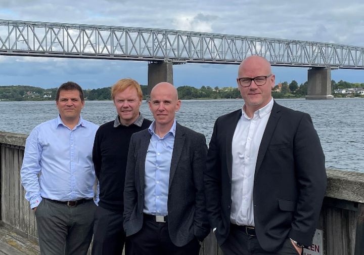 På billedet ses den nye bestyrelse i Navitas Wind A/S. Fra højre bestyrelsesformand Glenn Aagesen, CEO i Navitas Wind Kuno Jacobsen, René Klidsgaard og COO i Navitas Wind Martin Jacobsen