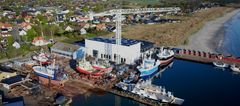 Udviklingsarbejdet er foregået med JOBI Værft i Strandby (foto) som lead partner og seks partnere - blandt andet DTU Aqua, Strandby Fiskerihavn og Strandby Fiskeriforening. Foto: JOBI Værft
