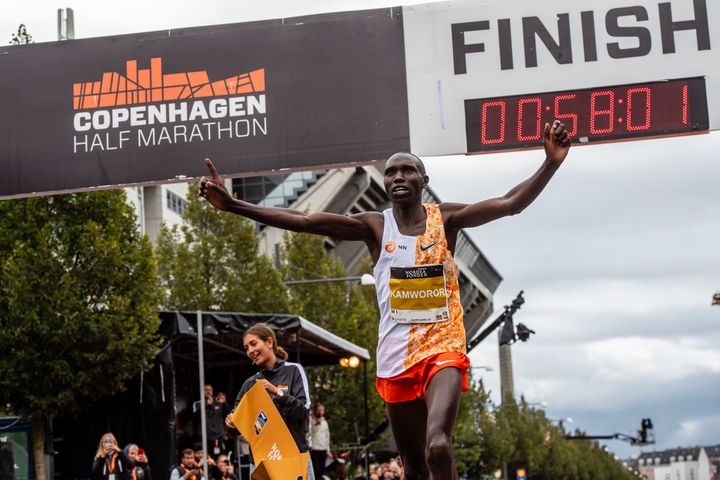 Geoffrey Kamworor satte en suveræn ny verdensrekord ved CPH Half. (Foto: CPH Half)