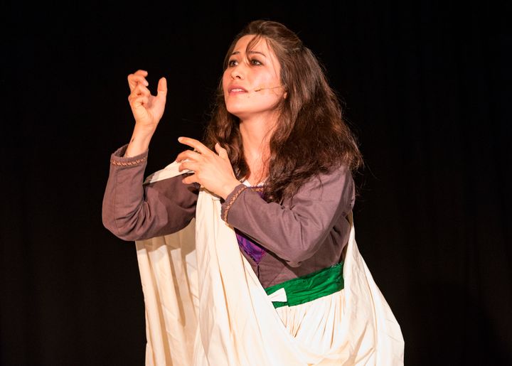 Afghan playwright and actor Monirah Hashemi had to leave Afghanistan after death threats.