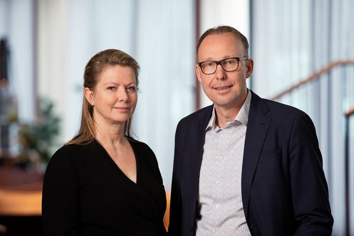 Boligkontoret Danmarks nye viceadm. direktør Pia Nielsen og kommende adm. direktør Lars Lehmann.
