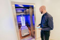 Denne mobile desinfektionsrobot UVD Robots adresserer den højaktuelle globale opgave med at forebygge infektioner og smitte af bakterier og virus.