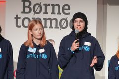 Medlemmer af UNICEFs Nationale Rettighedsråd på Børnetopmødet 2021. Foto: UN City