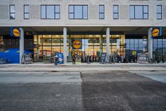 Butikkens facaden ud mod Nørrebrogade.
