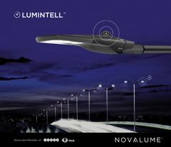 Lumintell-løsningen baserer sig på en hardwarekomponent, en ”node”, der monteres på alle lysarmaturer. De kommunikerer i et trådløst netværk og sender samtidig driftsdata til ”skyen”. Driftsherren kan via Lumintell.city´ optimere drift og styring af gadebelysningen via den innovative software. Foto: Novalume