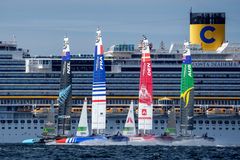 Første sejlads på andendagen af ROCKWOOL Denmark Sail Grand Prix Copenhagen. 20. august 2022. 
