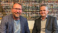 AquaBiota CEO Matin Isaeus (tv) og Tomas Hjorth, NIRAS’ markedschef for Miljø i Sverige.