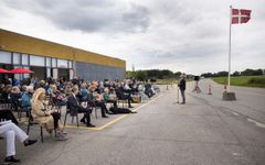 Ole Bondo Christensen, borgmester i Furesø Kommune, taler ved indvielsen af Sydlejren. Fotokreditering: Kontraframe