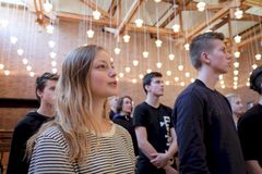 Sangtime på Midtsjællands Efterskole. Foto: Rune Hansen