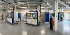 Det nye center har som det eneste i Danmark fire metalprintere. Foto; Teknologisk Institut.