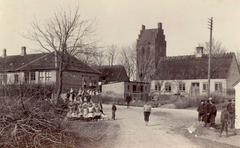 Ishøjs første folkebibliotek lå i lærerboligen ved Ishøj Skole. Foto: Ishøj Lokalhistorisk Arkiv.