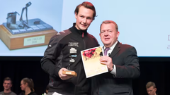 Danmarks bedste flisemurer 2018, Samuel Birk Axelsen fra Lund & Staun A/S. Foto: Per Daugaard/SkillsDenmark