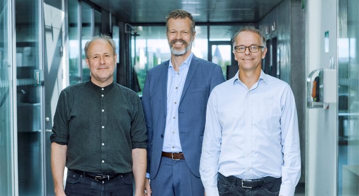 Stifterne af den nye virksomhed BioPhenyx. Fra venstre: Morten Frödin, Ole Bitsch-Jensen og Claus Storgaard Sørensen. Foto: Claus Boesen.