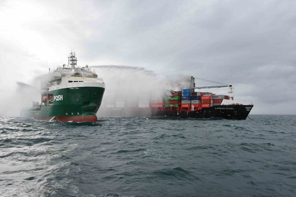 Ship fire