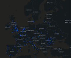 Fotokreditering: Bitdefender - Kortet viser tredjepart-downloads af Zoom-appen over en periode på tre uger i Europa