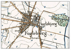 Kort over Fuglebjerg