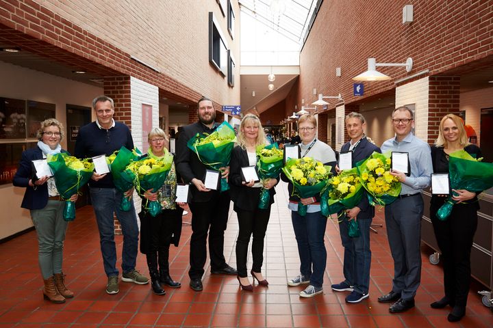 Alle ni modtagere af Novo Nordisk Fondens undervisningspriser 2019.