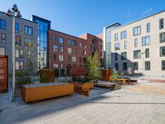 Godsbanekollegiet i Aarhus er blandt de byggerier, som Dansk Boligbyg afleverede i seneste regnskabsår – 360 nyopførte ungdomsboliger og fællesfaciliteter. Billede kan frit benyttes ved omtale af Dansk Boligbyg.