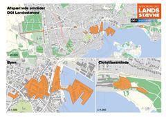 Afspærrede områder i Svendborg i forbindelse med DGI Landsstævnet. Grafik: Svendborg Kommune.