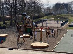 Den nye legeplads i Kollund, som er en af mange projekter, som er årsag til, at byen er kåret til Årets Landsby 2023.