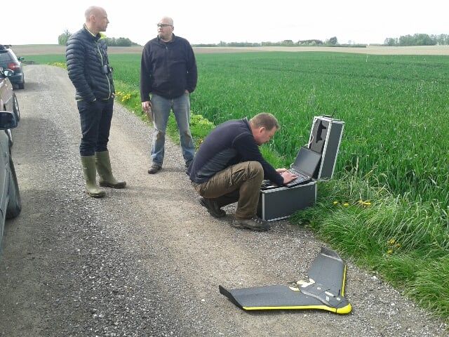 Teknologisk Institut i marken med drone
