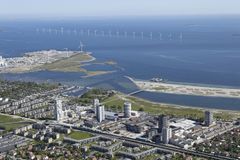 Luftfoto af Østamagers nye boligområde.