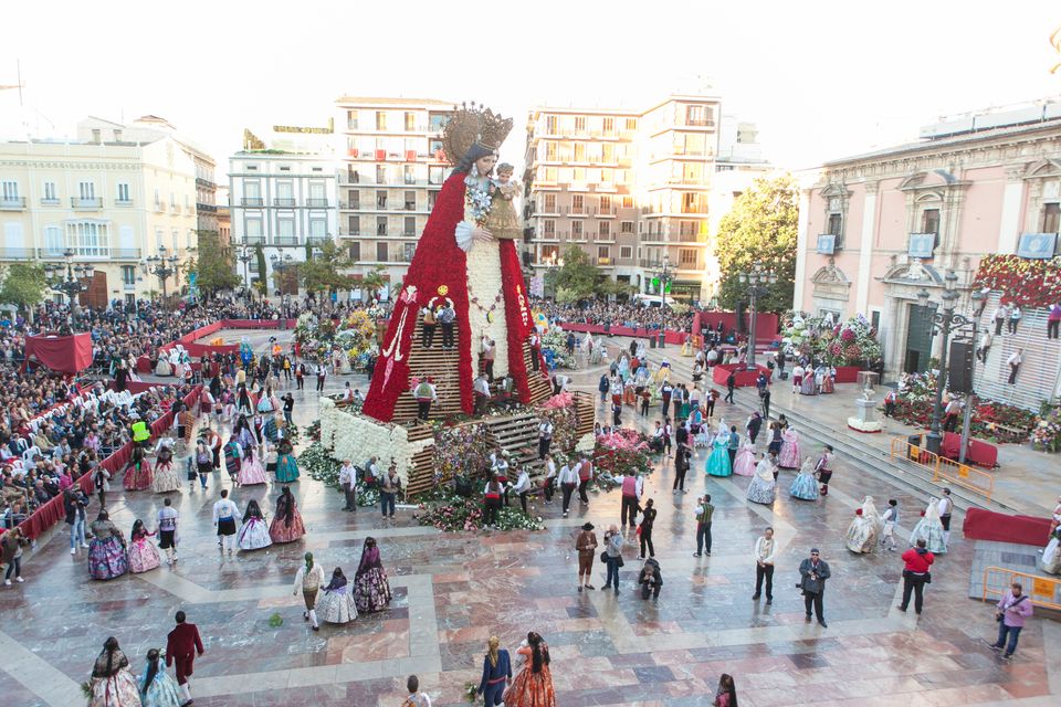 Ofrenda, Fallas i Valencia