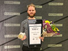 Christian Minor Valentin fra KADK vandt den nye pris ’Bæredygtig Betonarkitektur ideen 2019' for arkitektstuderende.