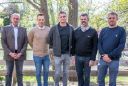 Gulvsektionens nye bestyrelse (fra venstre mod højre): Henning Rasmussen, Jul. Nielsen Entreprise A/S, Mads Hovgaard, Mads Christiansen,Tæppeland Erhverv A/S, Tonny Kruse, Burcharth Gulventreprise A/S, Bo Rasmussen, Garant Nykøbing A/S, og Lars Høi, Høi Tæpper A/S. Foto: Claus Birch