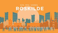 I en ny serie af arrangementer under overskriften 'Din, min, vores Roskilde' inviterer Roskilde Museum til dialog om udviklingen af byen. Første arrangement 'Den levende by' er 5. februar. Illustration: Trine Sejthen /ROMU
