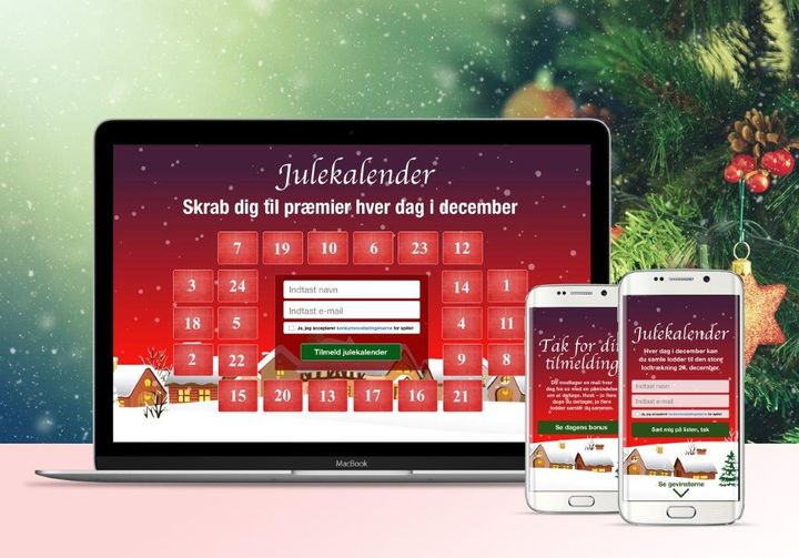 En digital julekalender-kampagne fra Scratcher skaffer kunder i webshoppen eller den fysiske butik for få penge. Foto: PR.