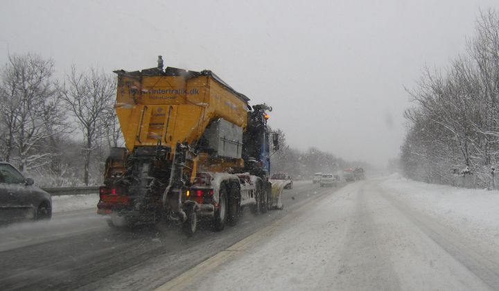 De kommende måneder er der fuld opmærksomhed på sne og is på statsvejene. Foto: Vejdirektoratet.