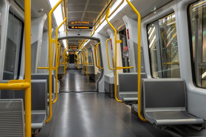 It is worst inside the trains themselves on Cityringen, M3, where the concentration of particles is on average 20 times higher than at H.C. Andersens Boulevard close to Rådhuspladsen and twice as high as in the trains on metro lines M1 and M2. Photo: Getty
