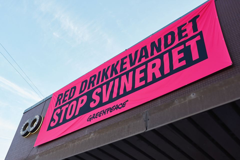 Greenpeace-aktion, banner