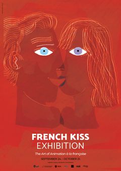 Officiel plakat for French Kiss Udstillingen på Viborg Animation Festival 2018. Credit: Louis Thomas