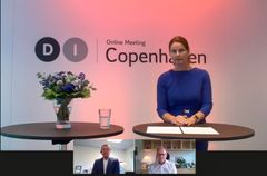Branchedirektør Rikke Hougaard Zeberg, (tv) Lars Peter oChristiansen , Thy-Mors Energi og borgmester i Morsø Kommune Hans Ejner Bertelsen. Foto: DI.