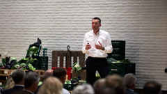 Kategoridirektør i Dagrofa, Michael Christensen, til leverandørtræf i Odense Congress Center