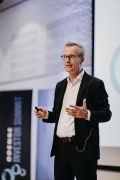 CEO Jesper Bach fra TriVision var en af de pitchende virksomheder på OIS 19.