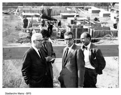 Arne Jacobsen og Otto Weitling.  Foto: Klaus Benz, Stadtarchiv Mainz