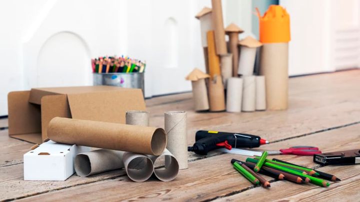 Det er kun fantasi og fingernemhed, der sætter grænser, når børn i vinterferien kan forme deres egen drømmeby på Roskilde Museum. Foto: ROMU