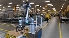 Med helautomatisk palletering utført av samarbeidende roboter blir prosessen raskere og Unilevers ansatte har blitt flyttet til mer verdiskapende prosesser.